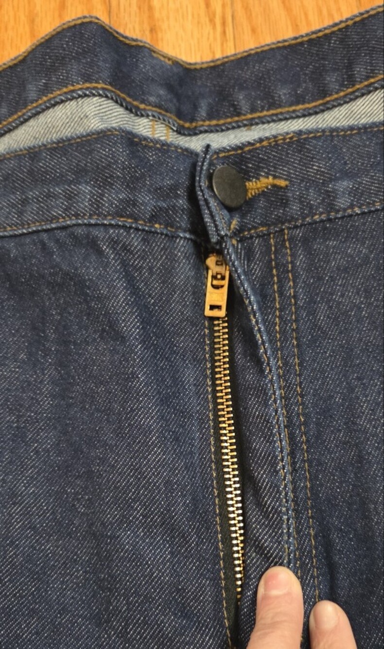 NWOT Magid Mens Work Jeans Navy Straight-Leg Lightweight 48×36 - Picture 3 of 9